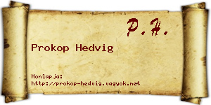 Prokop Hedvig névjegykártya
